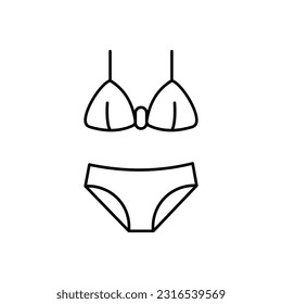 Bikini Outline Vector Icon that can easily edit or modify

