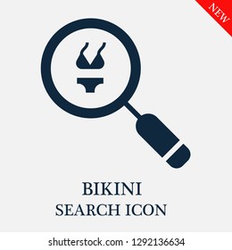 Bikini search icon. Editable Bikini search icon for web or mobile.
