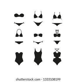Vector Illustration Infographics Elements Bikini Swimsuits Stock Vector ...