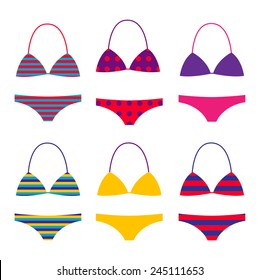  Bikini set isolated on white background