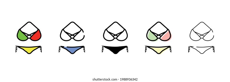 bikini set vector type icon