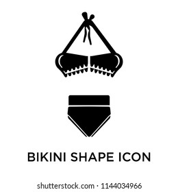 Bikini shape icon vector isolated on white background for your web and mobile app design, Bikini shape logo concept