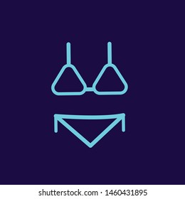 bikini, simple icon illustration vector design
