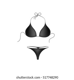 Bikini suit in black design 