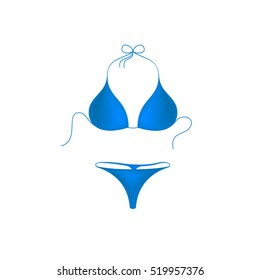 Bikini suit in blue design 