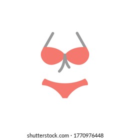 Bikini, summer icon. Simple color vector elements of vacation icons for ui and ux, website or mobile application