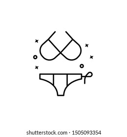 Bikini summer swimsuit icon. Element of Hawaii icon