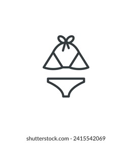 Bikini swimsuit clothes icon, vector illustration