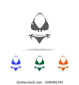 Bikini swimsuit icon. Element of Beach holidays multi colored icons for mobile concept and web apps. Thin line icon for website design and development, app development on white background