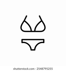 bikini swimsuit icon sign vector