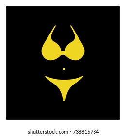 bikini swimsuit icon vector