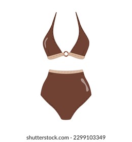 Bikini And Swimsuit Icon Vector Design.