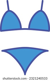El traje de baño de bikini Elementos de la onda de verano