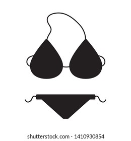 bikini swimwear accessory on white background vector illustration