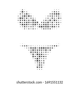 El símbolo bikini lleno de puntos negros. Ilustración del vector sobre fondo blanco