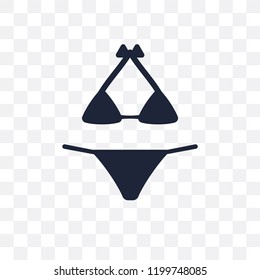 Bikini transparent icon. Bikini symbol design from Clothes collection. Simple element vector illustration on transparent background.