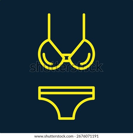 Bikini trendy artwork design useful creative vector Illustration fascinating colorful background.eps