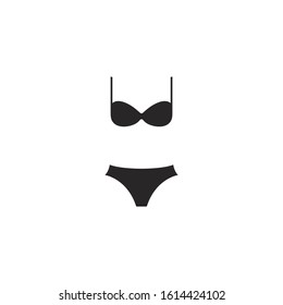 Bikini underwear or swimsuit vector icon illustration design 