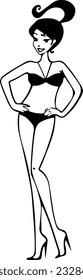 bikini vector girl coloring beauty