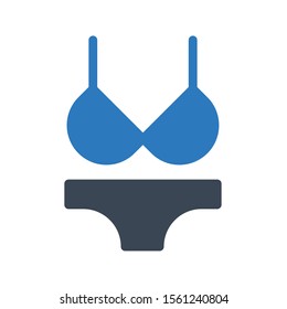 bikini vector glyph colour icon 