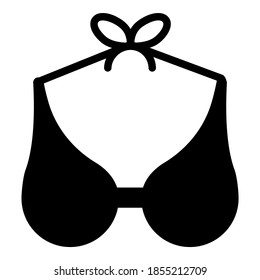  bikini vector icon glyph style for Web and Mobile.