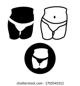diseño de ilustración de icono vectorial bikini