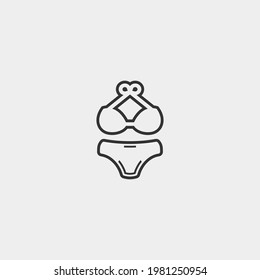 Bikini vector icon illustration sign