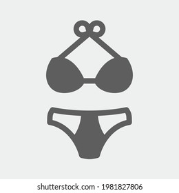 Bikini vector icon illustration sign 