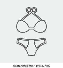 Bikini vector icon illustration sign 