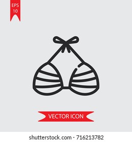 Bikini vector icon, illustration symbol