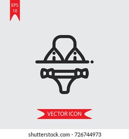 Bikini vector icon, illustration symbol