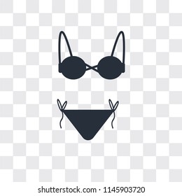 Bikini vector icon isolated on transparent background, Bikini logo concept