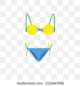Bikini vector icon isolated on transparent background, Bikini logo concept