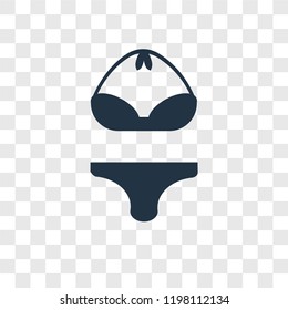 Bikini vector icon isolated on transparent background, Bikini transparency logo concept