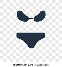 Bikini vector icon isolated on transparent background, Bikini transparency logo concept
