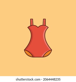 bikini Vector illustration on a transparent background. Premium quality symbols. Vector Line Flat color  icon for concept and graphic design.