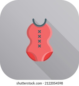 ilustración bikini Vector en un fondo transparente.Símbolos de calidad premium.Icono plano de línea vectorial para concepto y diseño gráfico.
