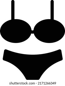 Bikini Vector illustration on a transparent background.Premium quality symbols.Glyphs vector icon for concept and graphic design.