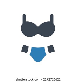 Bikini wear icon (Simple vector illustration)