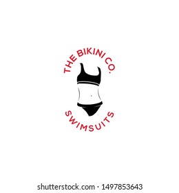 Vector de diseño de logotipo de uso bikini