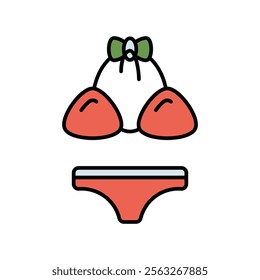 bikni icon with white background vector stock illustration