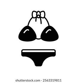 bikni icon with white background vector stock illustration