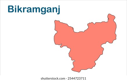 Bikramganj subdivision map, Rohtas District, Bihar State, Republic of India, Government of Bihar, Indian territory, Eastern India, politics, village, tourism