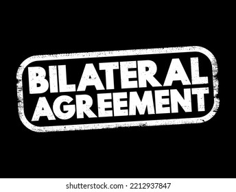 Sello de texto del Acuerdo Bilateral, fondo de concepto
