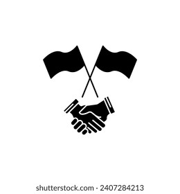 Bilateral concept line icon. Simple element illustration. Bilateral concept outline symbol design.