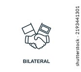 Bilateral icon. Line simple line Shipping icon for templates, web design and infographics