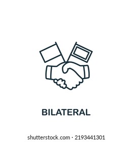 Bilateral icon. Line simple line Shipping icon for templates, web design and infographics