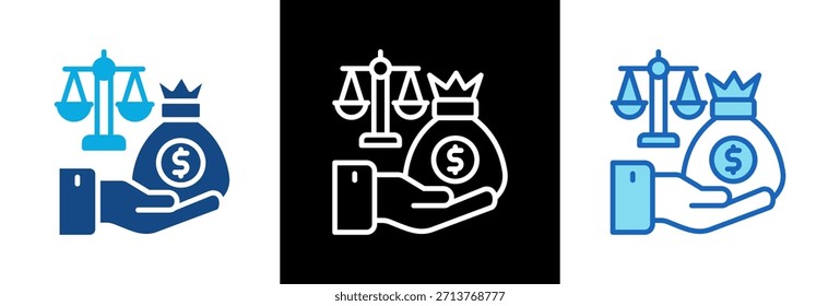 Bilaterale Symbol dreifach-Stil Vektorgrafik