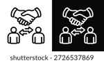 Bilateral Icon White And Black Background Style