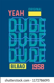 bilbao dude,t-shirt design